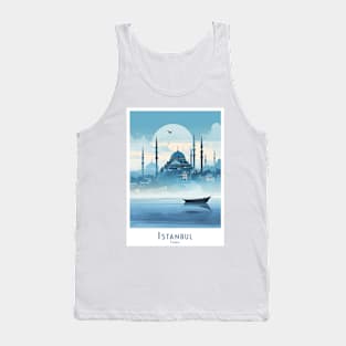 Vintage Retro Travel Istanbul Silhouette Hagia Sophia Tank Top